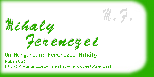 mihaly ferenczei business card