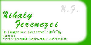 mihaly ferenczei business card